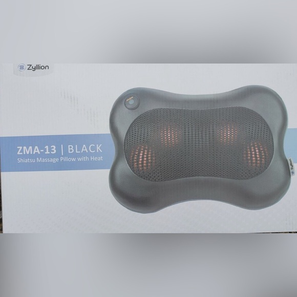 Zyllion Shiatsu Back and Neck Massager Kneading Massage Pillow Heat Car Home - Picture 2 of 9